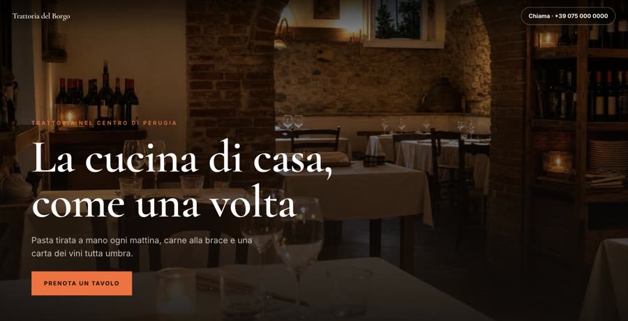 Modello Brace · ristoranti e bar